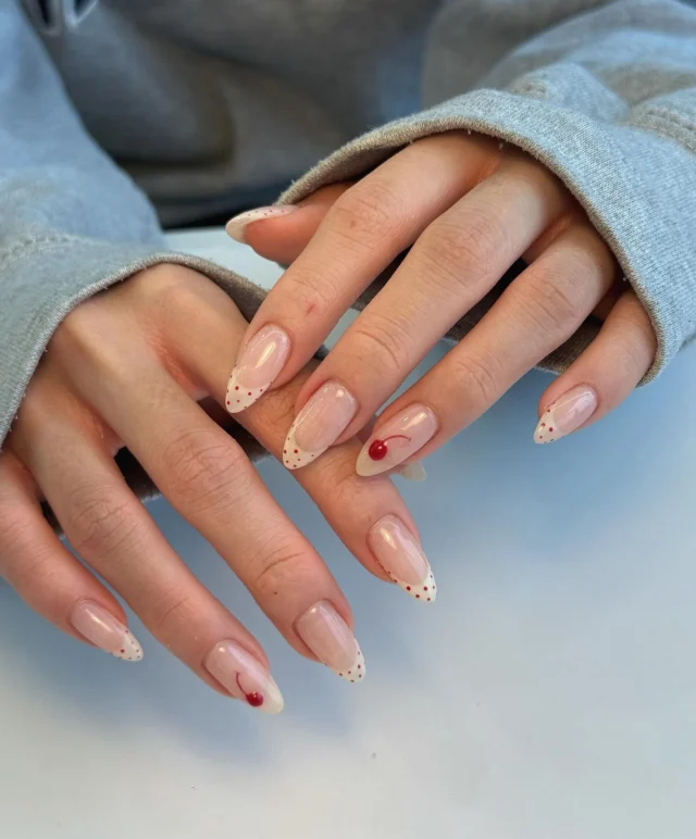 Sweet, simple, and a little fruity🍒

Book now at: https://gemmanailsspa.ca
#nails #nailart #naildesign #gelnails #acrylicnails