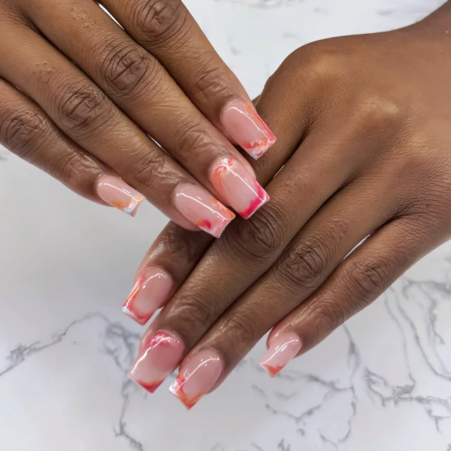 A little pink, a little abstract, a whole lot of ✨😍

Book now at: https://gemmanailsspa.ca

#nailsinspo 
#missisauganailsalon
#summernailsinspo 
#nailart 
#GemmaNailsSpa MississaugaNails